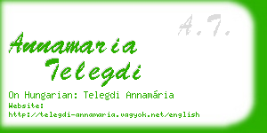 annamaria telegdi business card